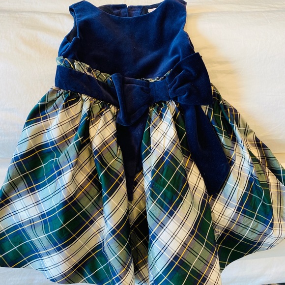 baby girl blue christmas dress